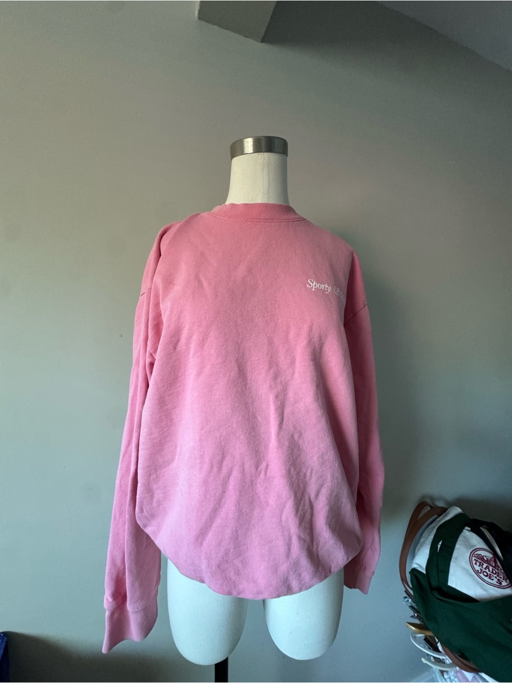 Sporty & Rich Bubblegum Pink Crewneck Sweatshirt
